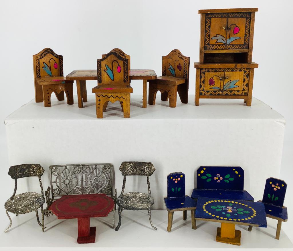 Lot miscellaneous dollhouse furniture. Includes six (1 of 2)