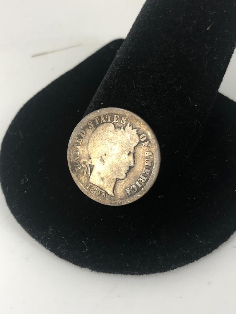 1896-O U.S. Barber Silver Dime (1 of 4)