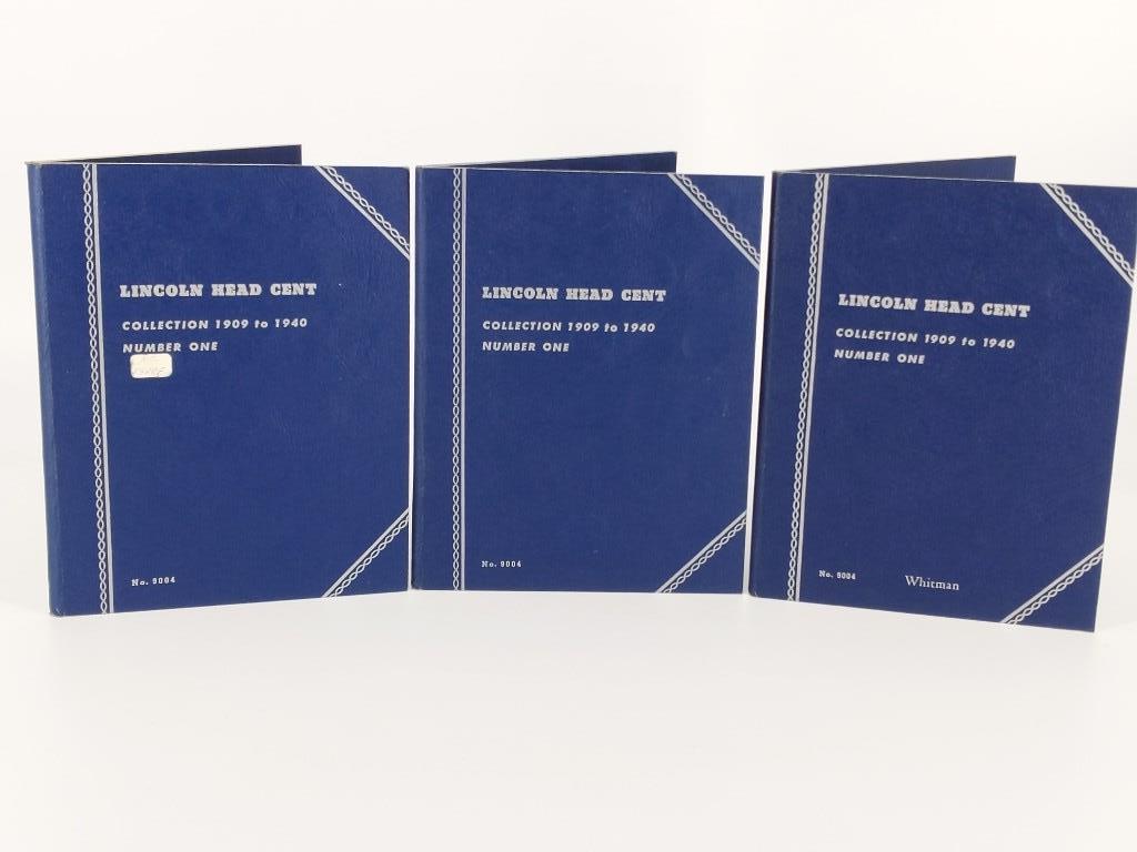 Lot of Three Lincoln Head Cent Coin Albums with (1 of 16)