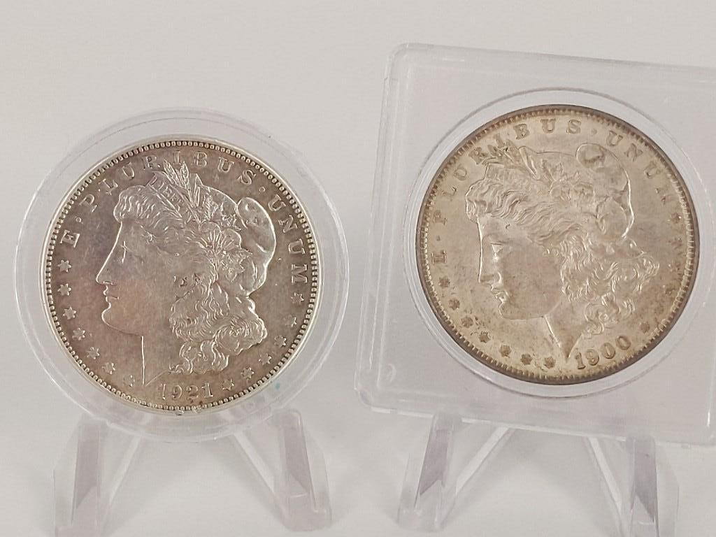 Two Morgan Silver Dollar Coins (1 of 14)