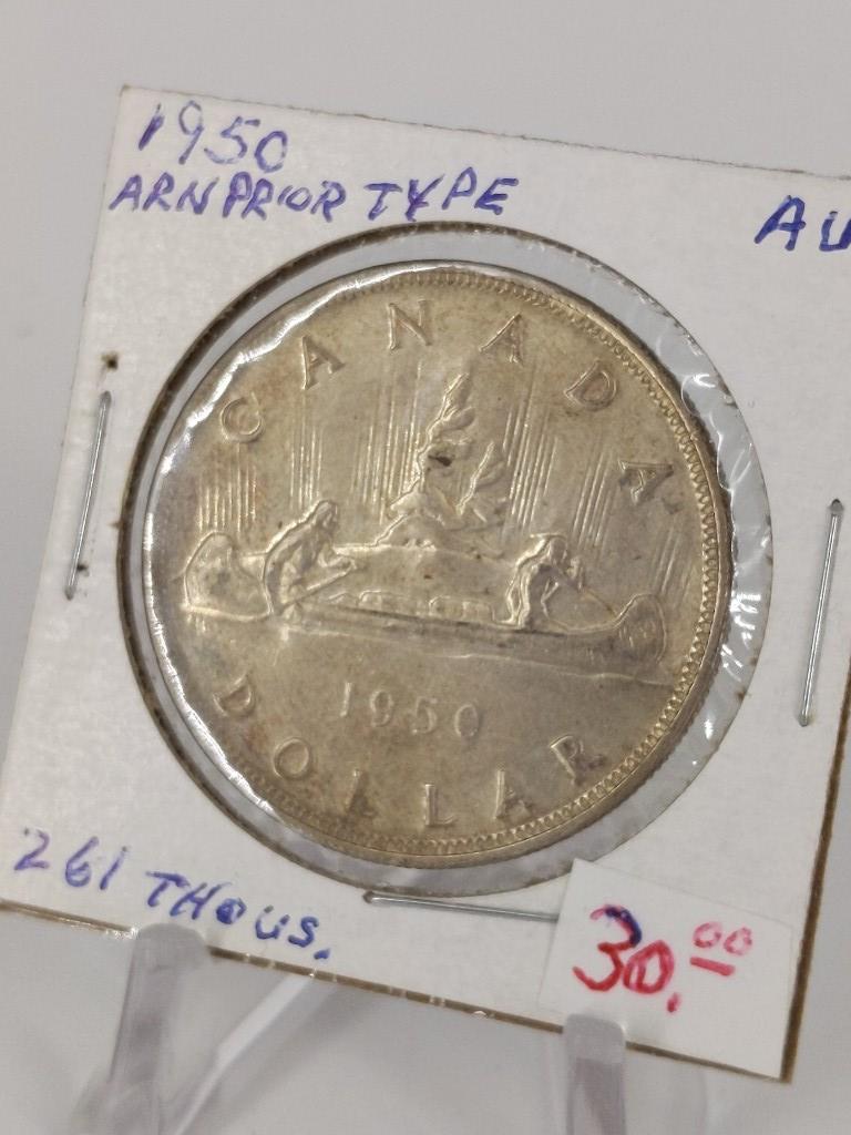 1950 Canadian Silver Dollar Coin (1 of 6)