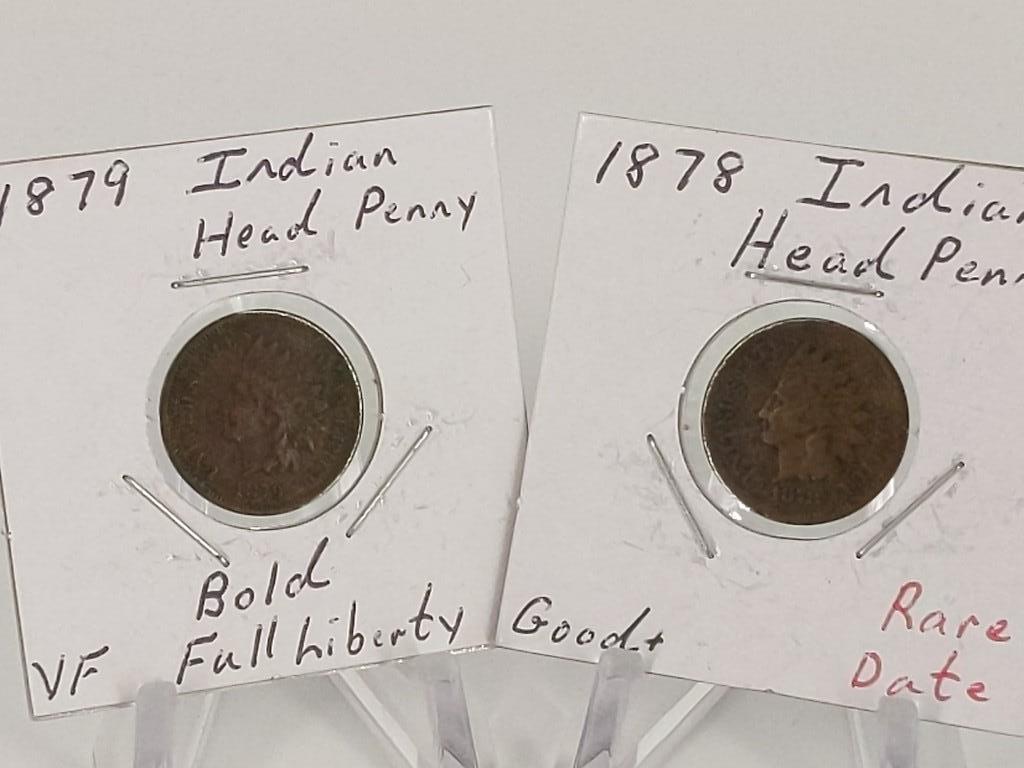 Two Indian Head Cent Coins (1 of 16)