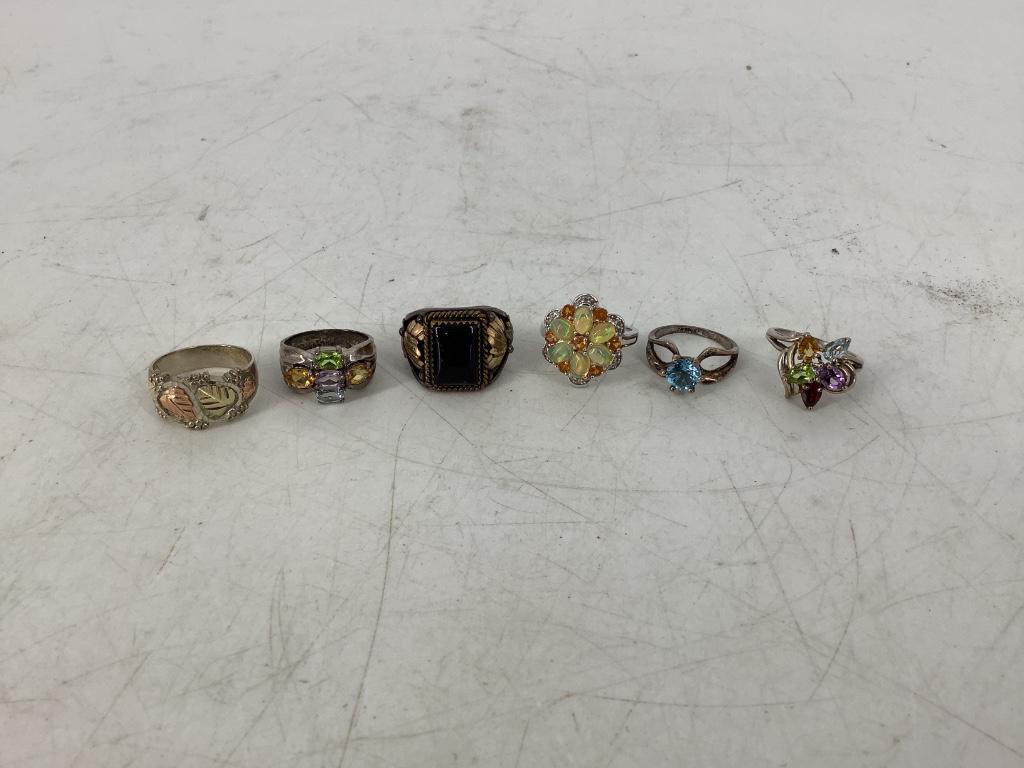 Six Sterling Silver Rings (1 of 8)