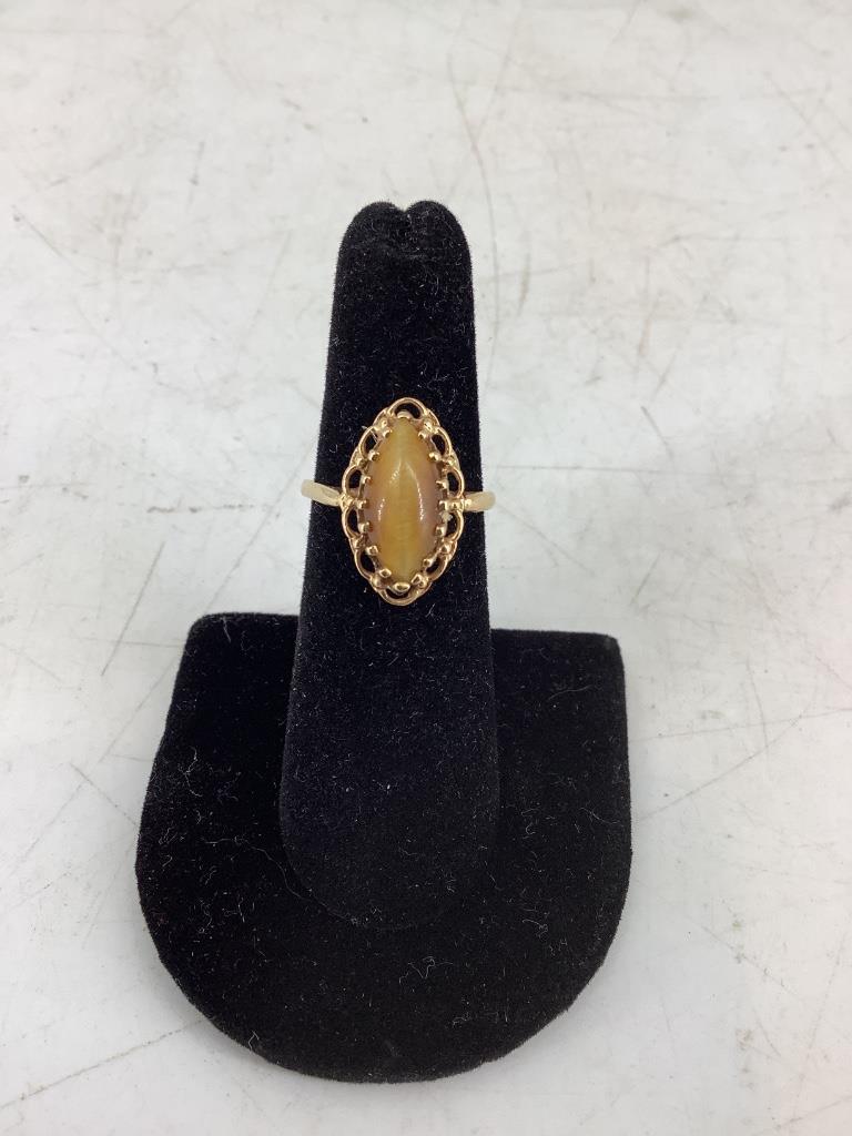 Vintage 14kt Yellow Gold & Semi-Precious Stone Cocktail (1 of 4)