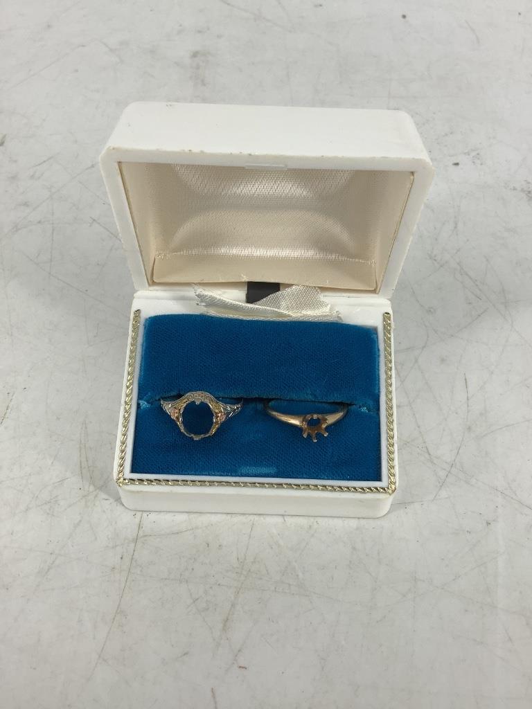 Two 10kt Gold Ring Mounts (1 of 4)