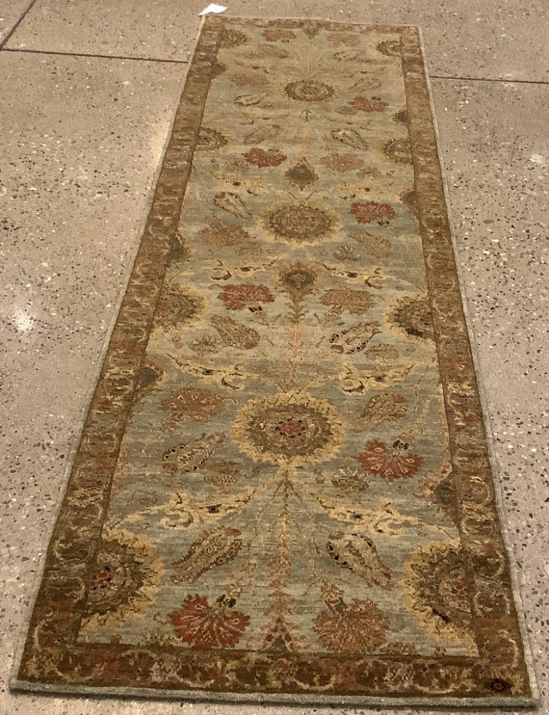 Oriental rug, Pakistani Tabriz runner 2â€™ 1â€ x 9â€™: Oriental rug, Pakistani Tabriz runner 2â€™ 1” x 9â€™ 10”