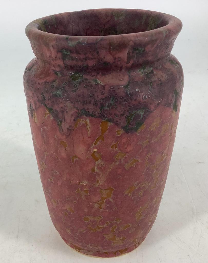 Roseville pottery, 6.5” Carnelian ll. Vase.: Roseville pottery, 6.5” Carnelian ll. Vase.