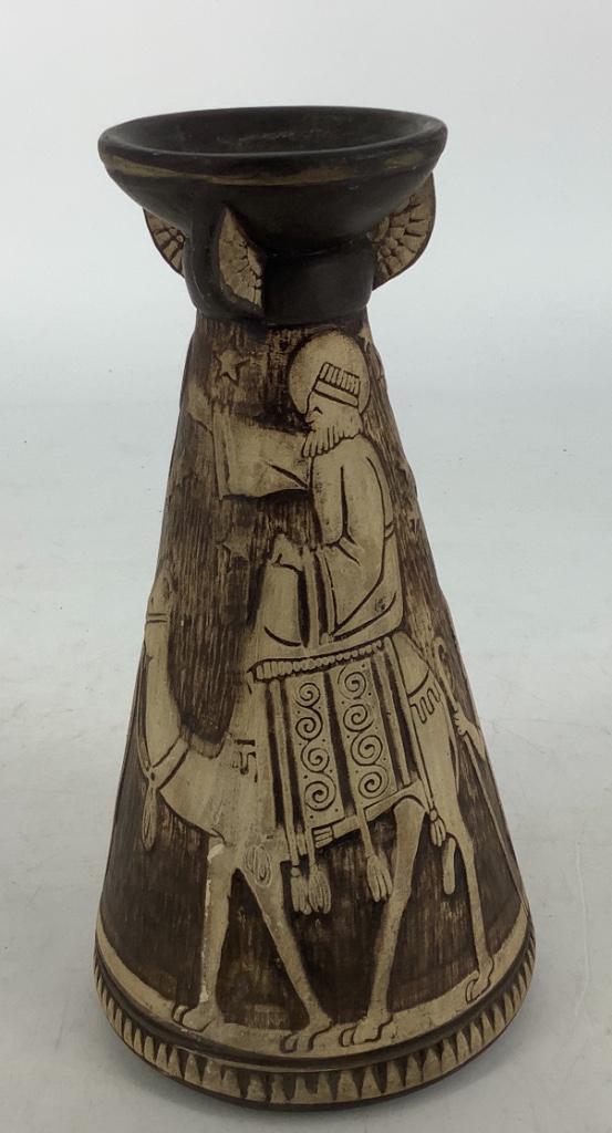 Weller Lebanon 9” vase. Small Chips on design (1 of 2)