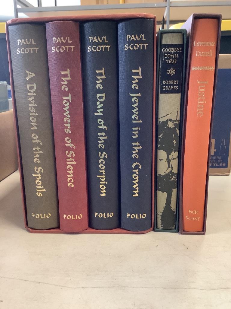 Lot of 6 Folio Society books in sleeves including box (1 of 2)