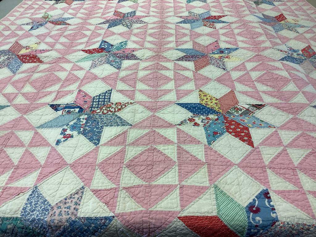 Patchwork quilt 68” x 85” no stains some wear no tears (1 of 2)