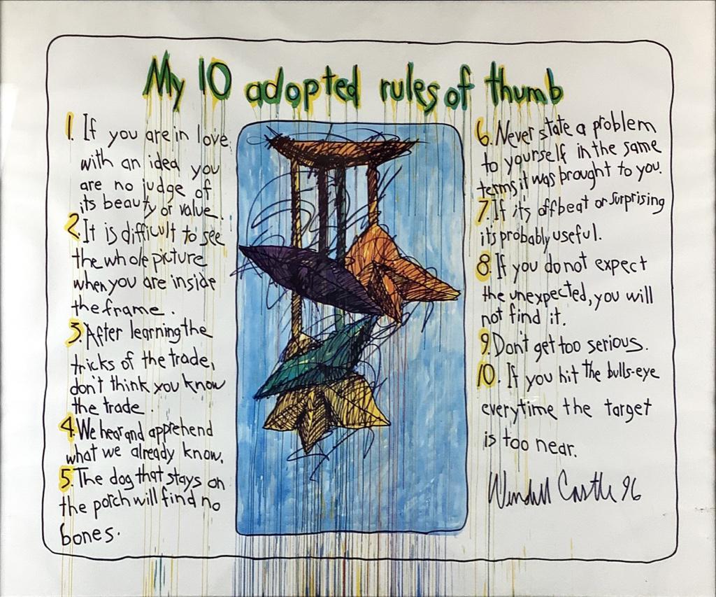 “My 10 adopted rules of thumb” poster from Wendell (1 of 1)