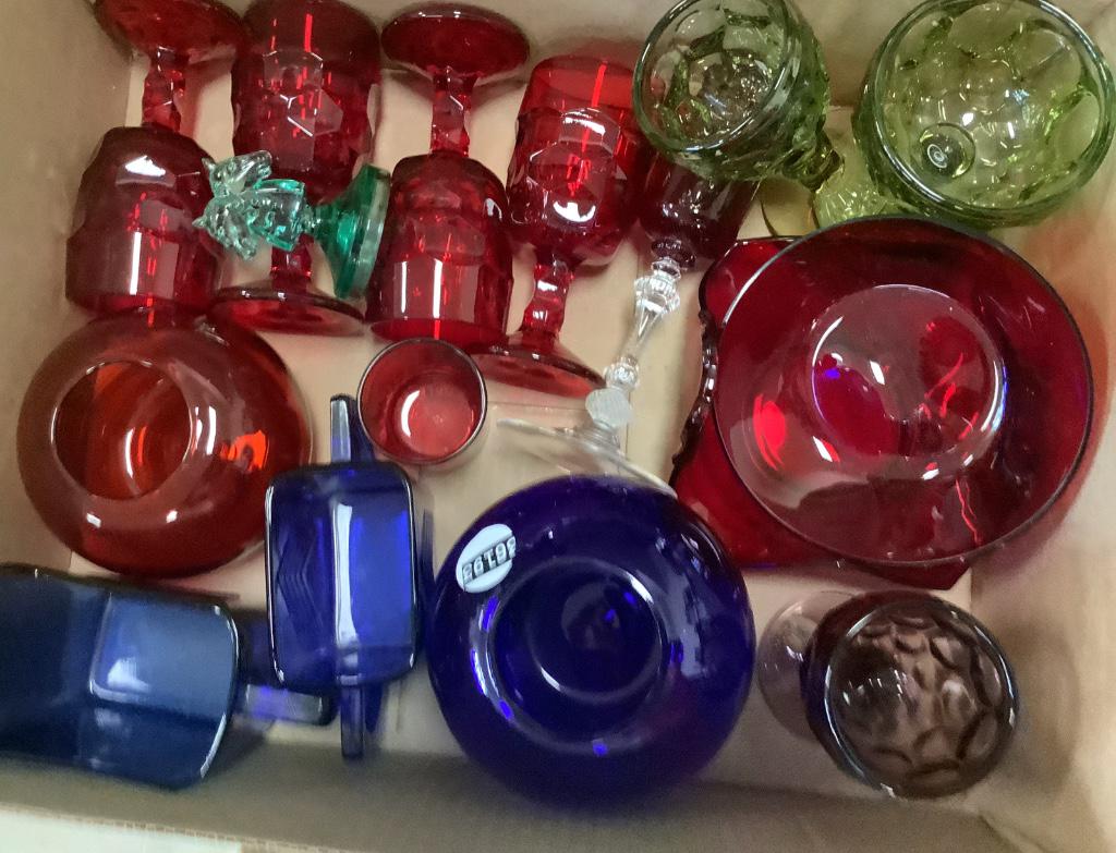 Lot of depression era Glass to include blue cream and (1 of 1)