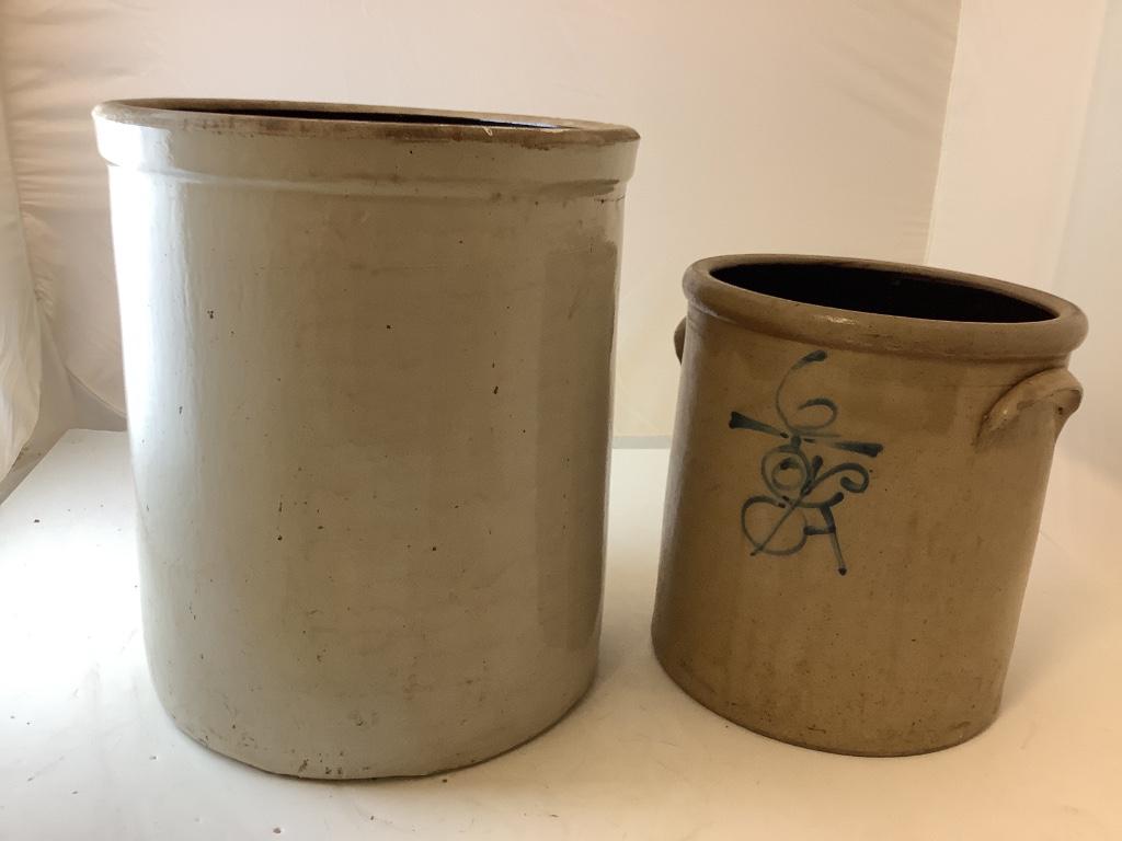 2 crocks, 10 gallon and 6 gallon. (1 of 1)