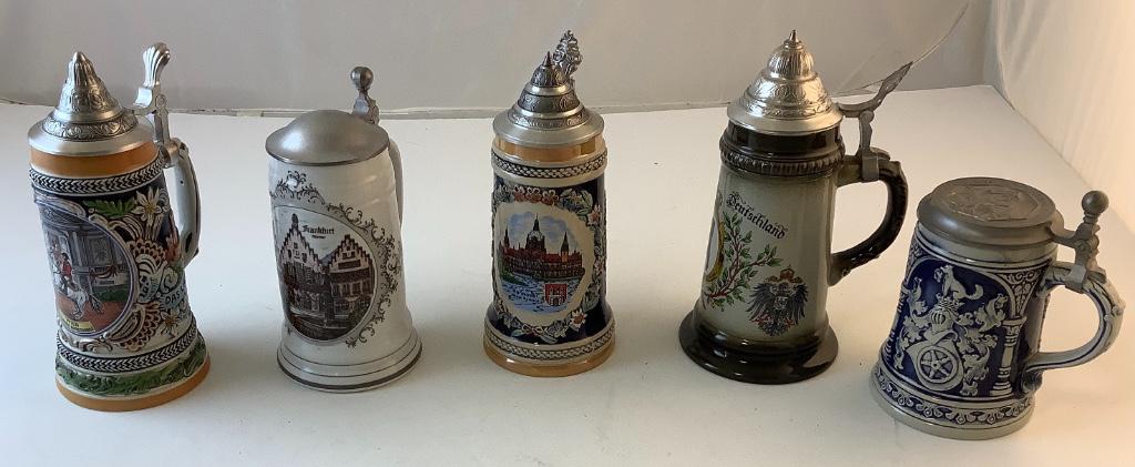 5 German beer Steins (1 of 12)