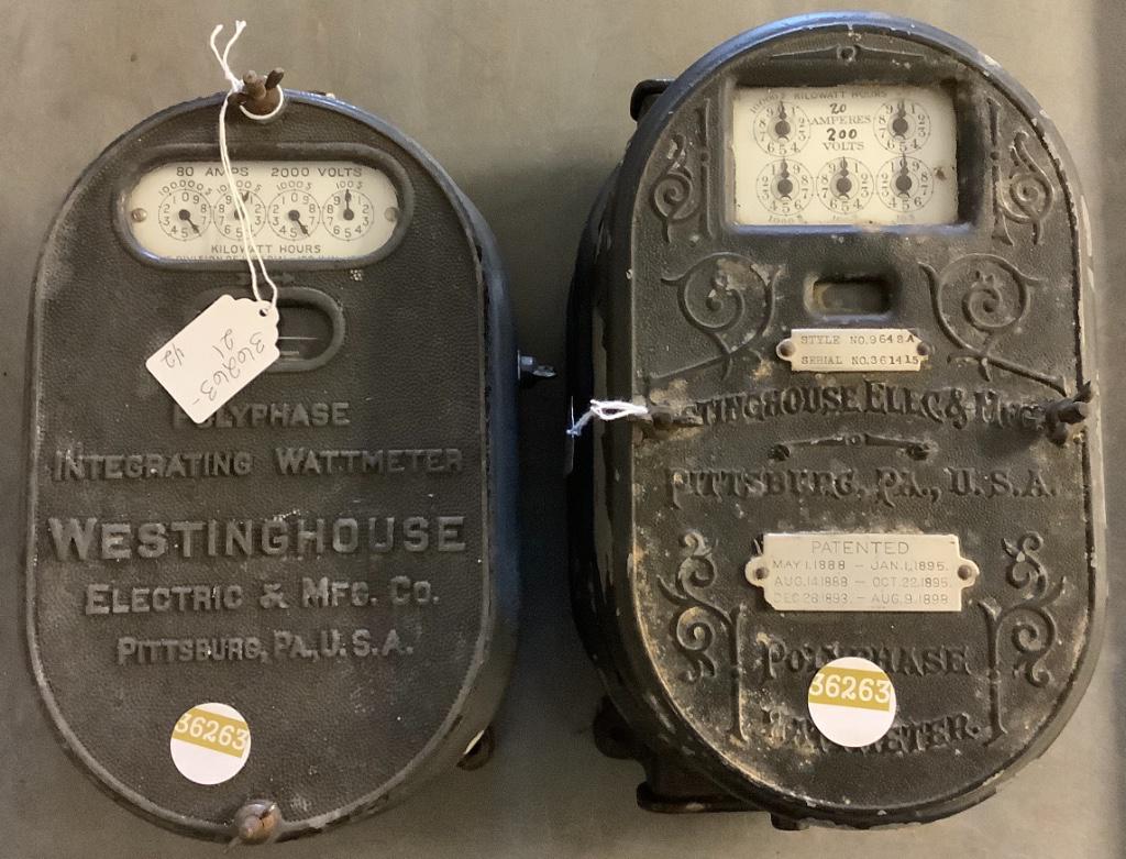 Lot of 2 electric meters including Westinghouse C (1 of 3)