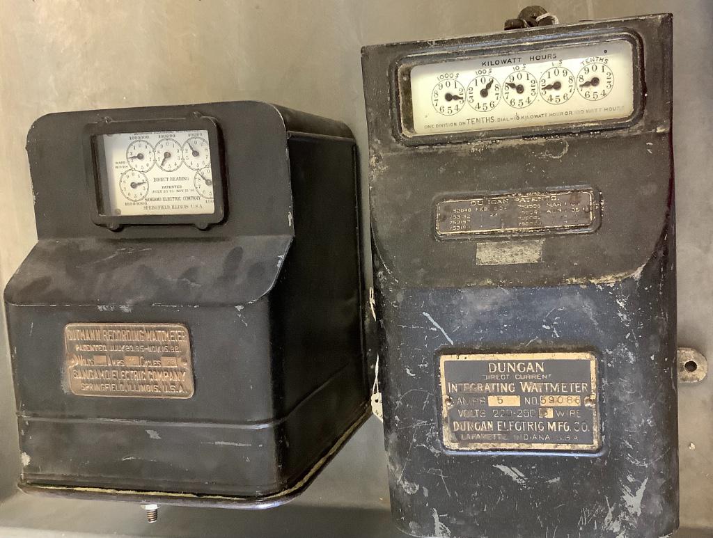 Lot of 2 electric meters including Sangamo Gutmann (1 of 4)