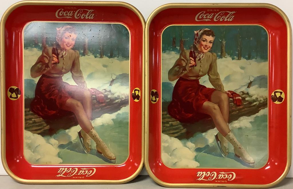 1941 Coca-Cola trays. American artwork (1 of 1)