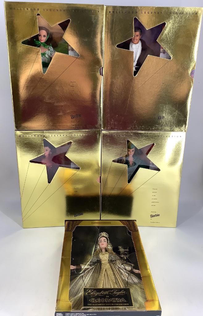 5 Barbies -(1) Elizabeth Taylor Barbie-(4) Gone With (1 of 6)