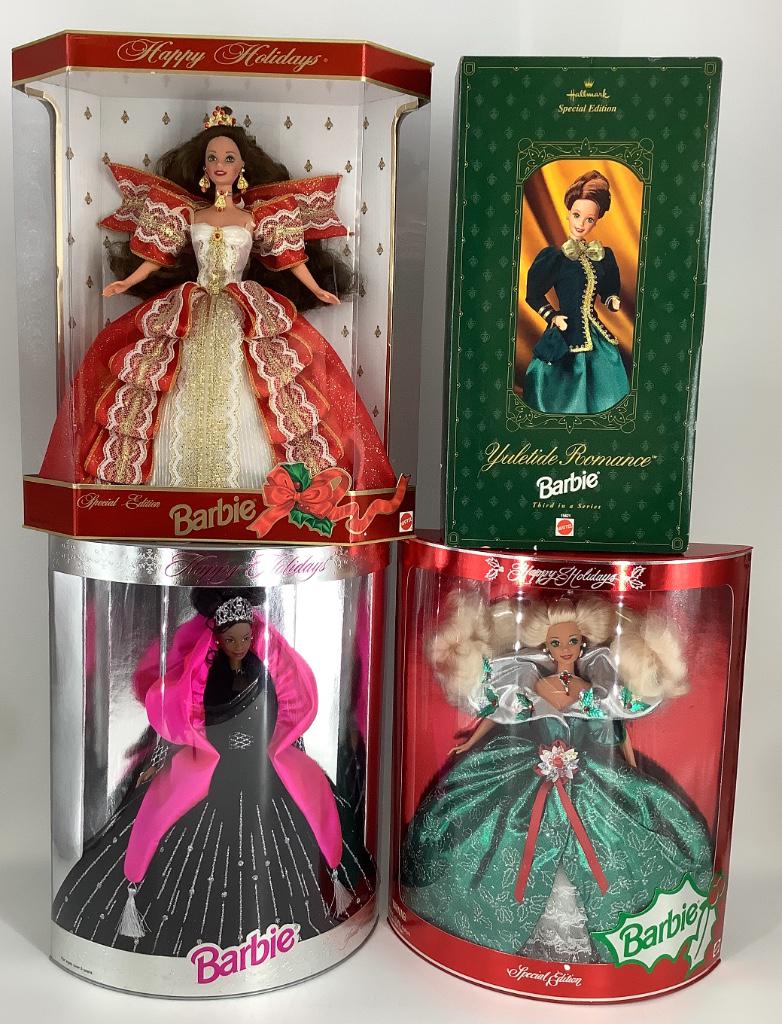 (4) Holiday Barbies - Happy Holidays 1997-Happy (1 of 5)