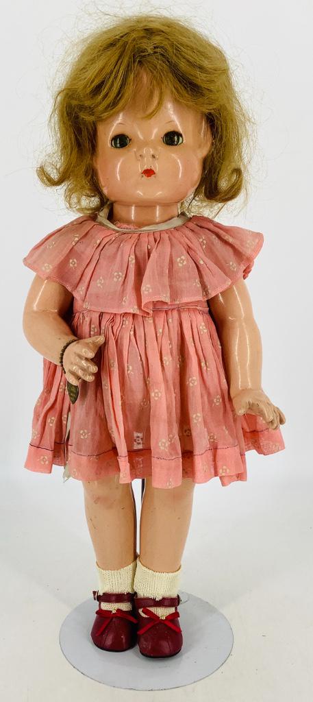 19" Effanbee composition Pasty-Ann. Human hair wig over (1 of 3)