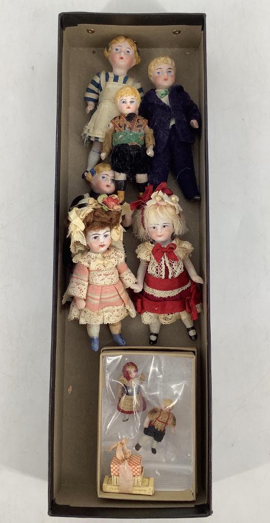 Lot of bisque and china head miniature dolls. (1 of 2)