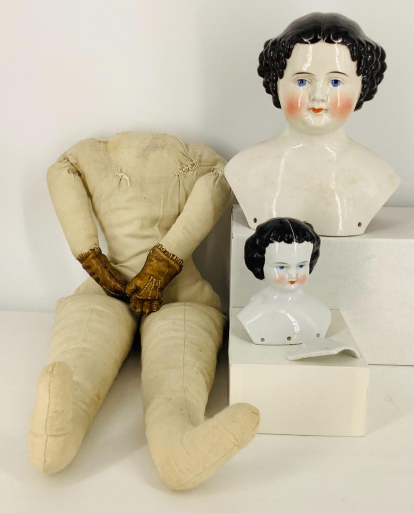 Large China shoulder head doll. 9 1/2â€ head. Has a (1 of 1)