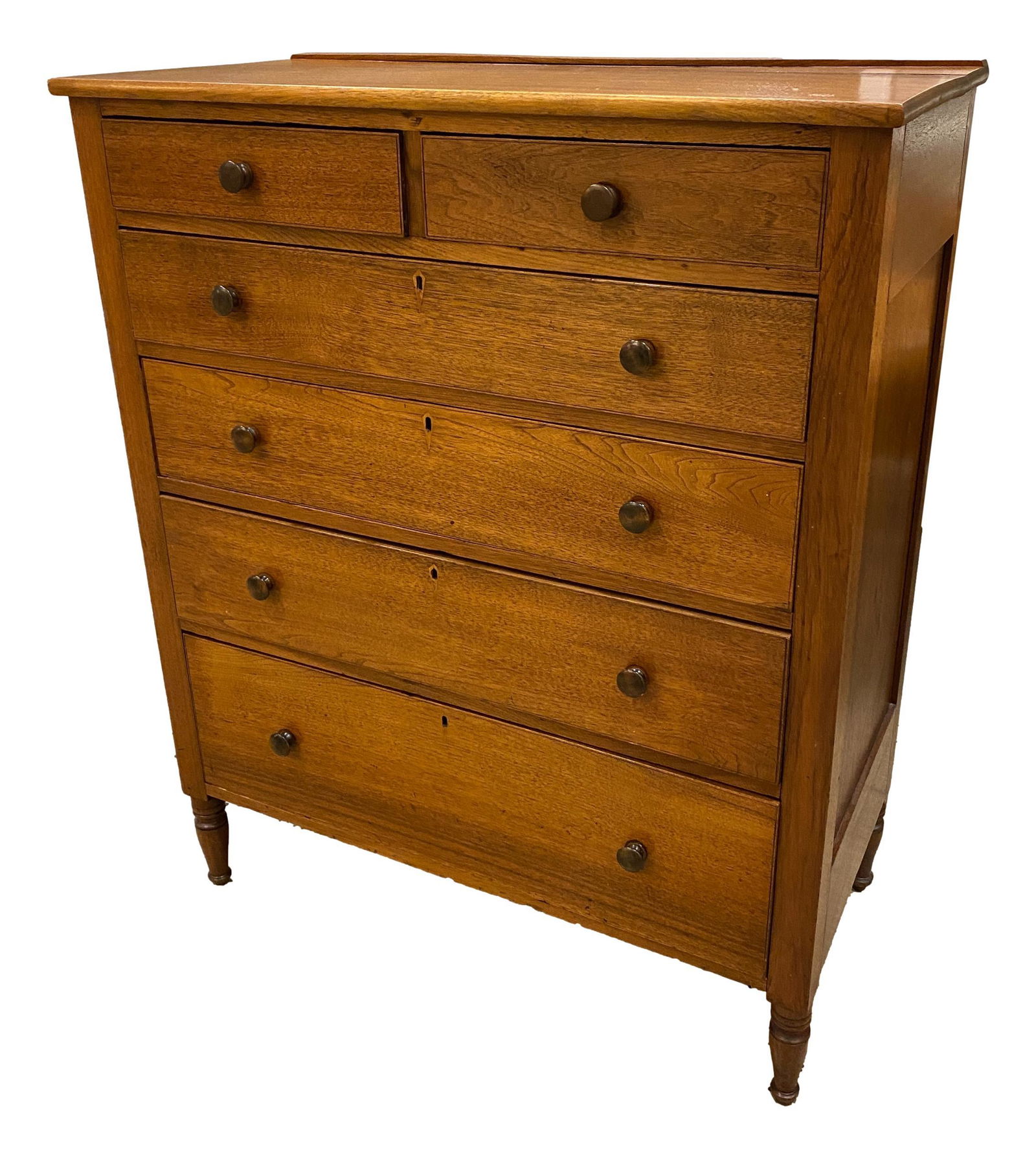 Sheraton, walnut, six drawer chest. 41â€ x 20.5â€ x (1 of 8)
