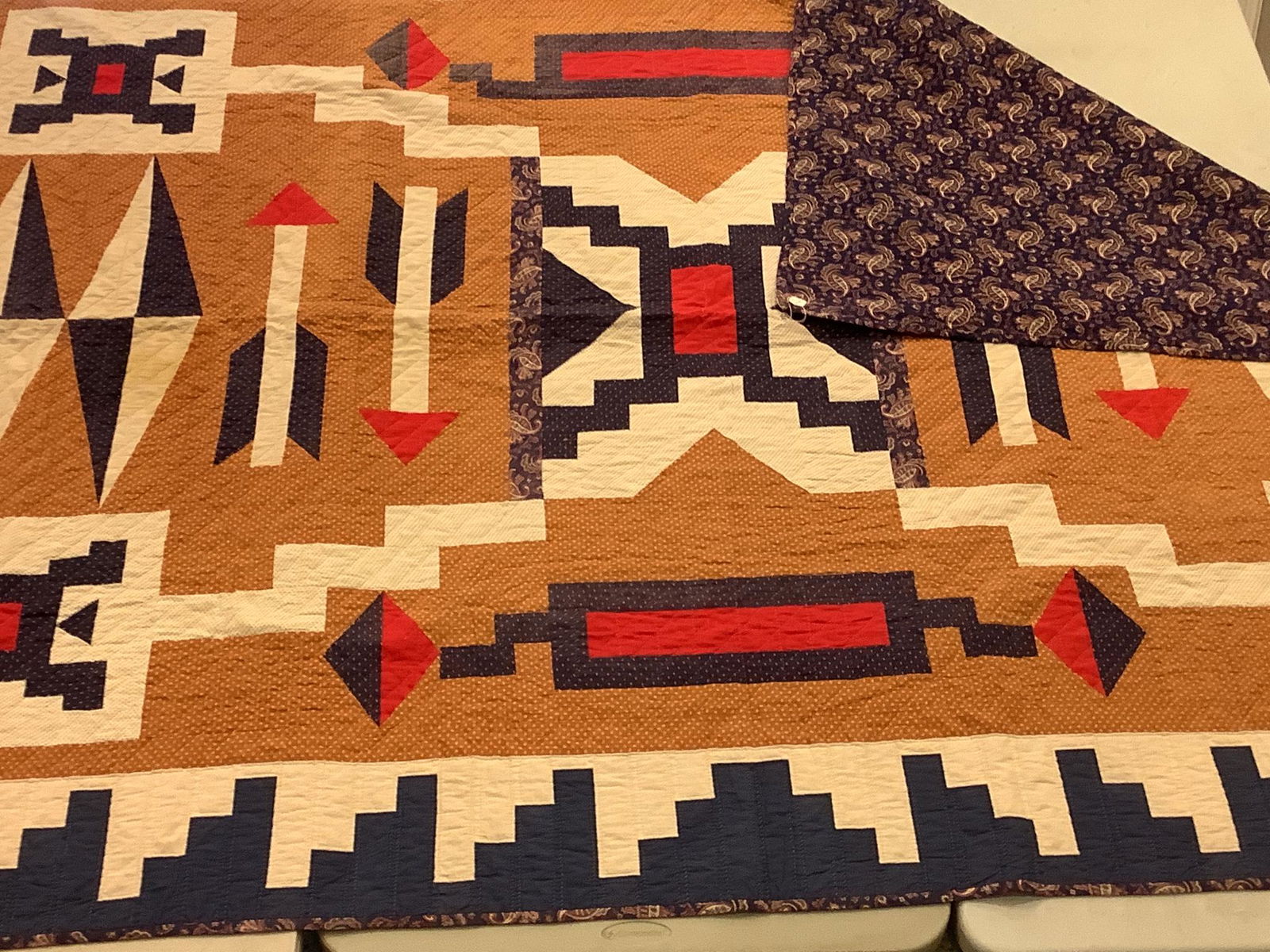 2 sided Quilt, 6â€™7â€ x 8â€™3â€ (1 of 1)