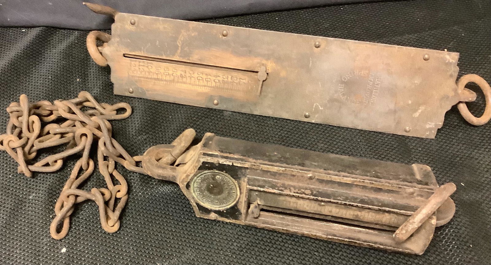 Two cast iron scales ,Chatillons imports, Spring (1 of 3)
