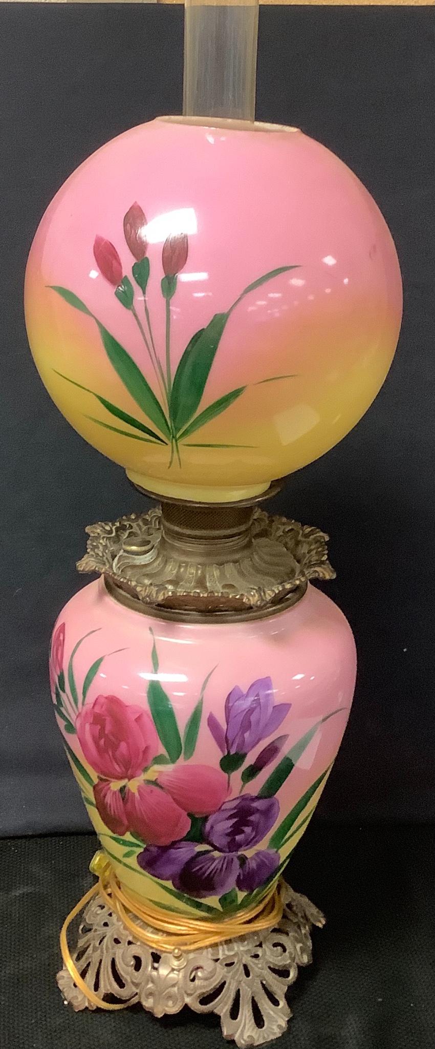 Gone with the Wind, hand painted lamp electrified. (1 of 1)