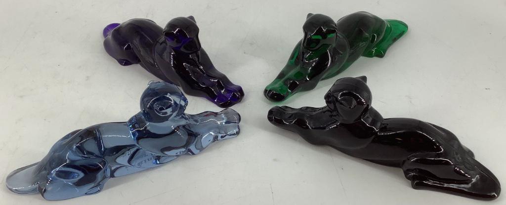 Heisey by Imperial tiger paper weights including jade (1 of 4)