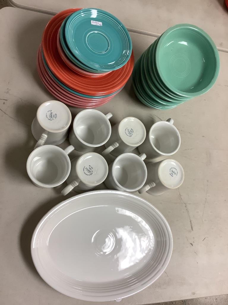 Fiesta dinnerware 8 mismatched place settings including (1 of 4)