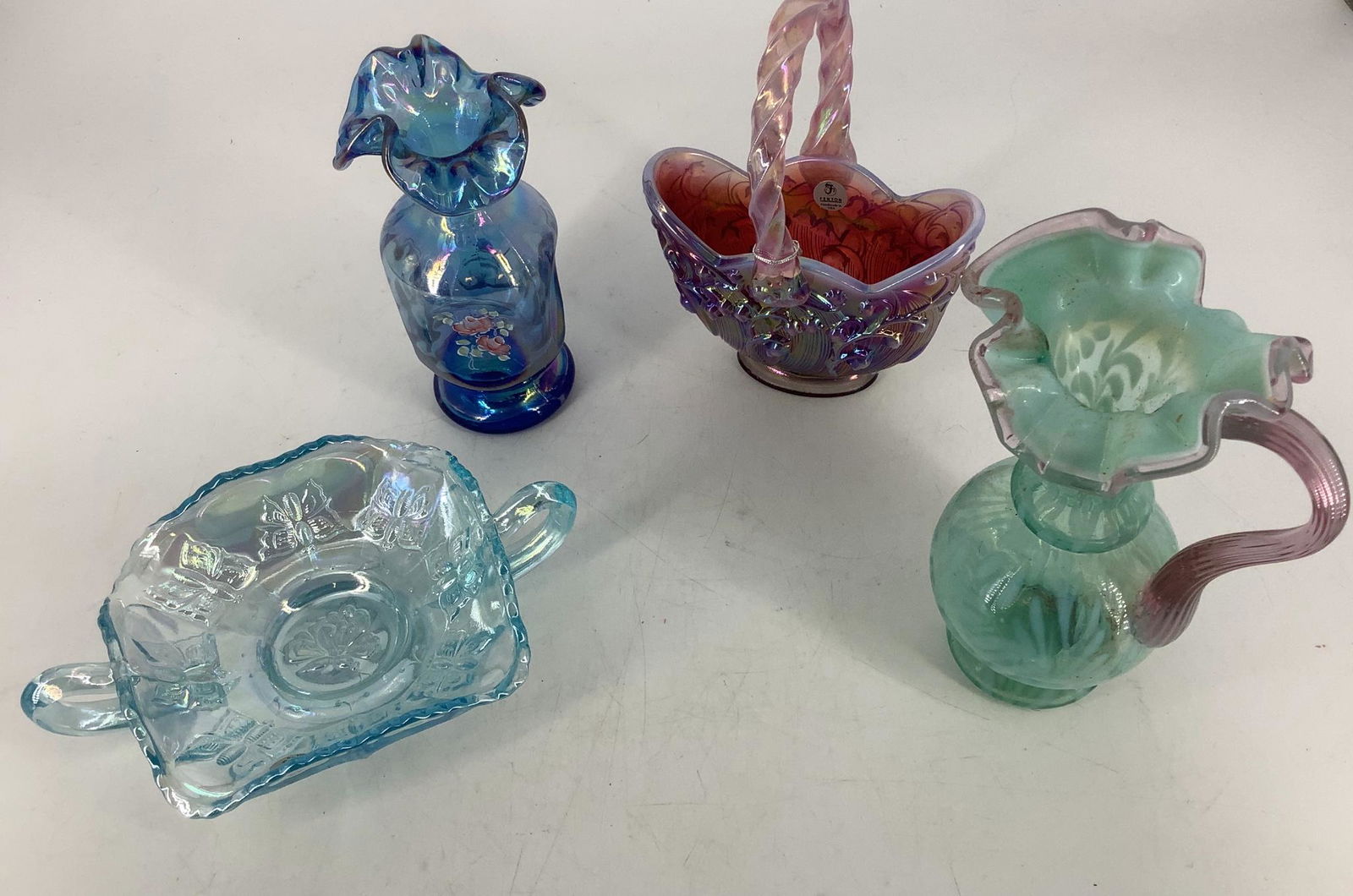 4 pieces Fenton glass including carnival (1 of 1)