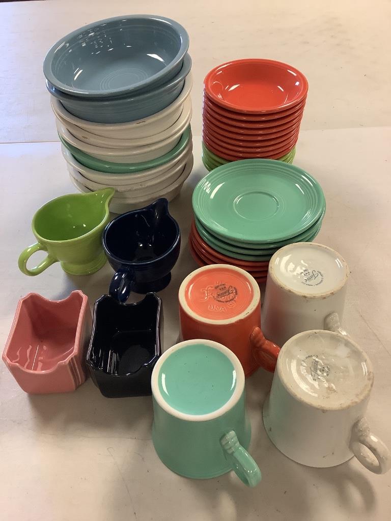 38 pieces asssorted Fiesta dinnerware including bowls, (1 of 3)