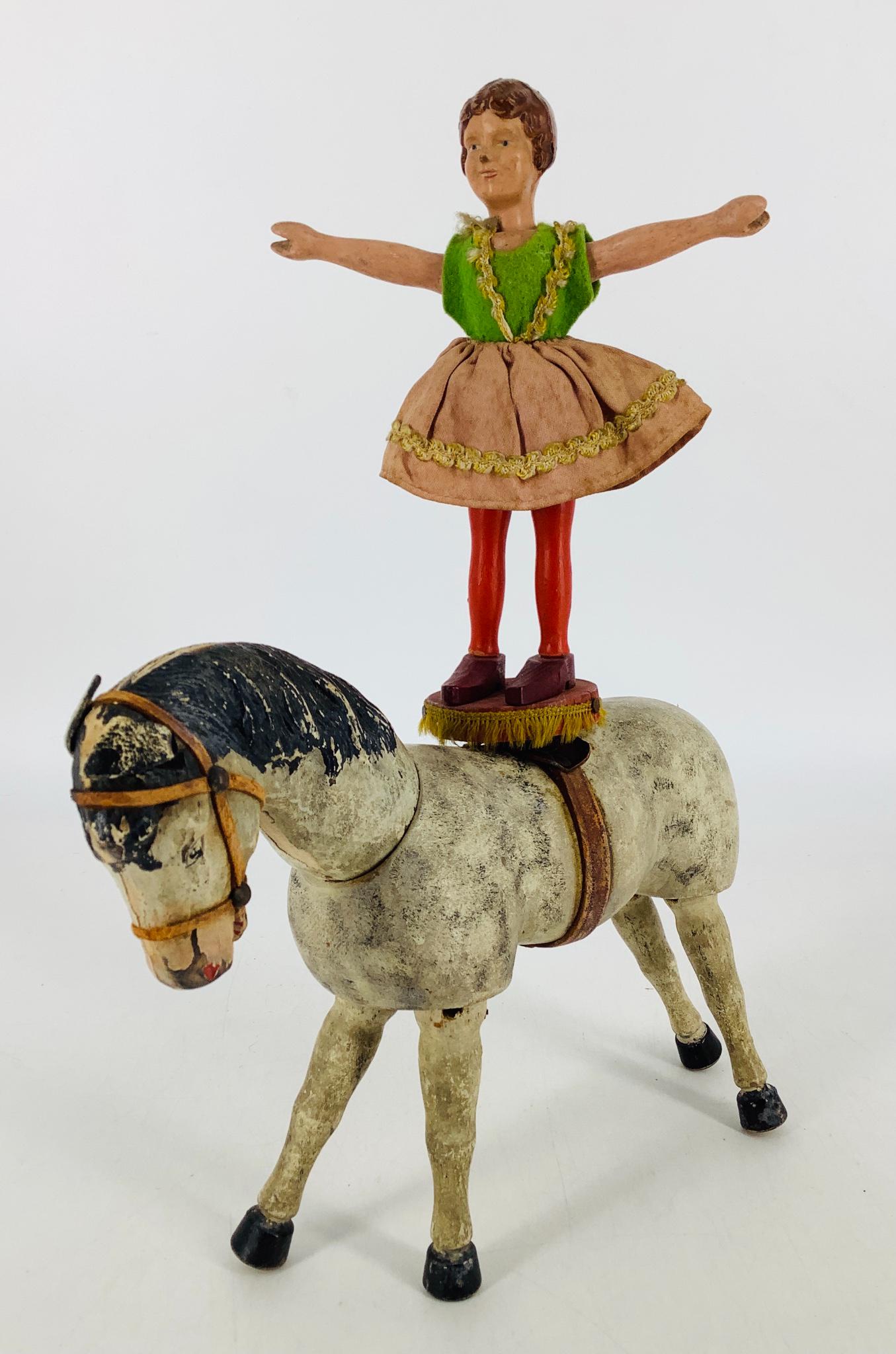 (2) Schoenhut Circus items. Includes full size Horse (1 of 2)