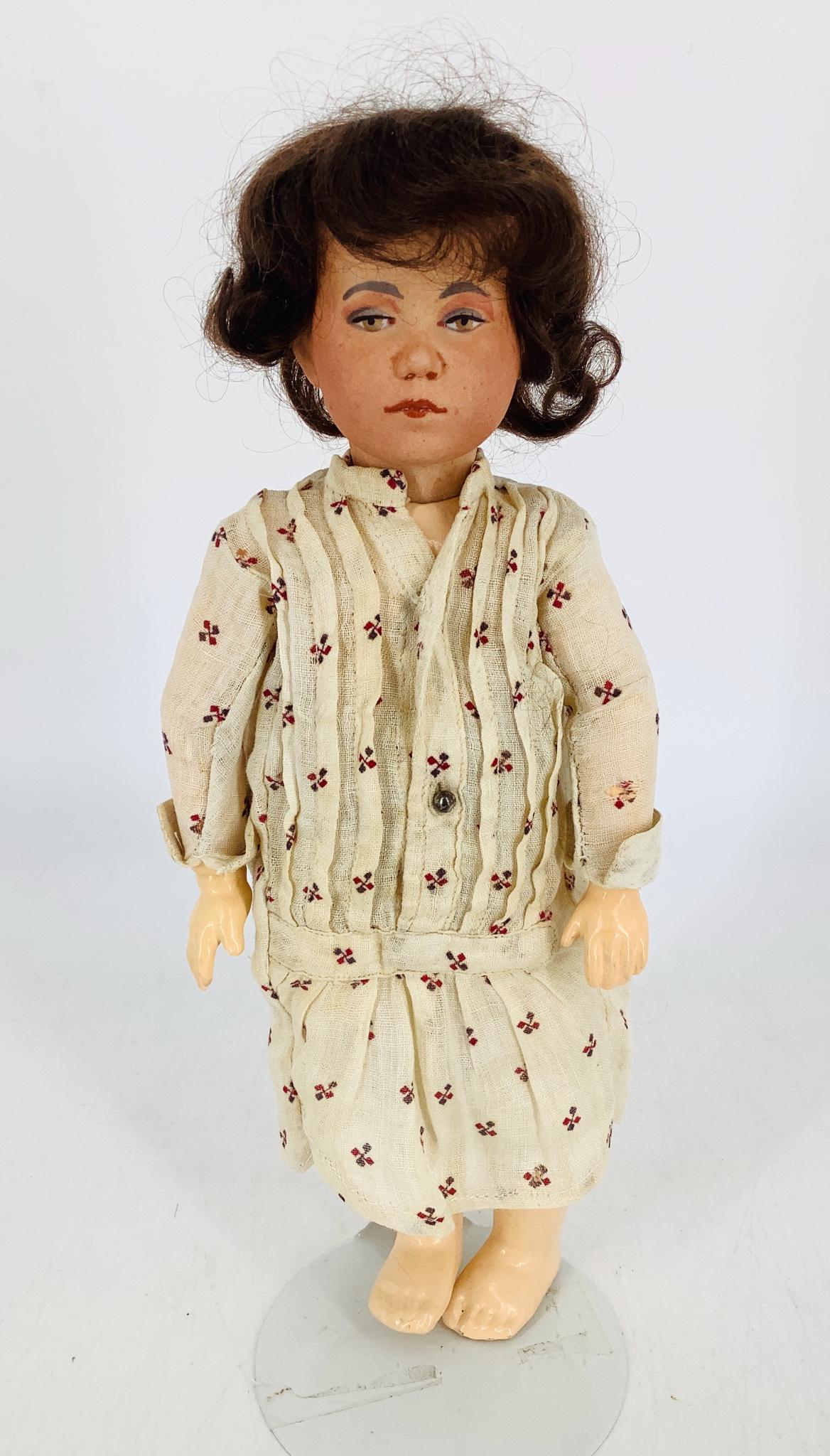 Petite DeFuisseaux bisque socket head child. 9" doll (1 of 3)