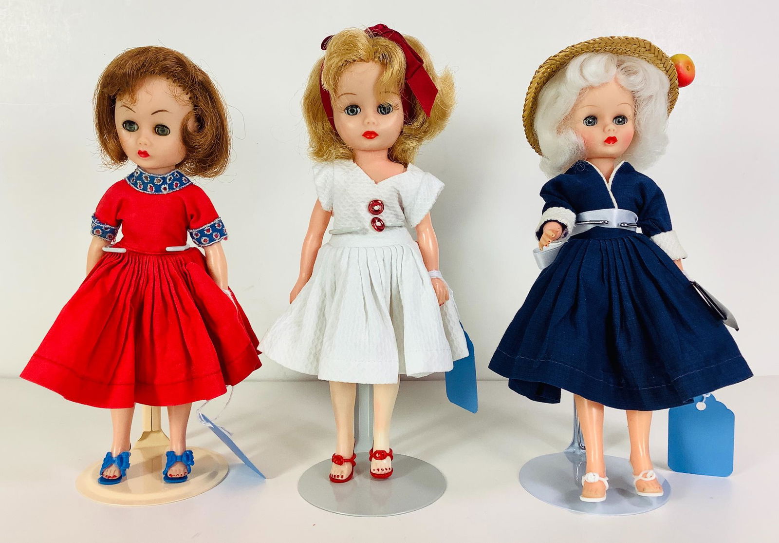 Lot (3) including 8" generic doll with molded lash (1 of 1)