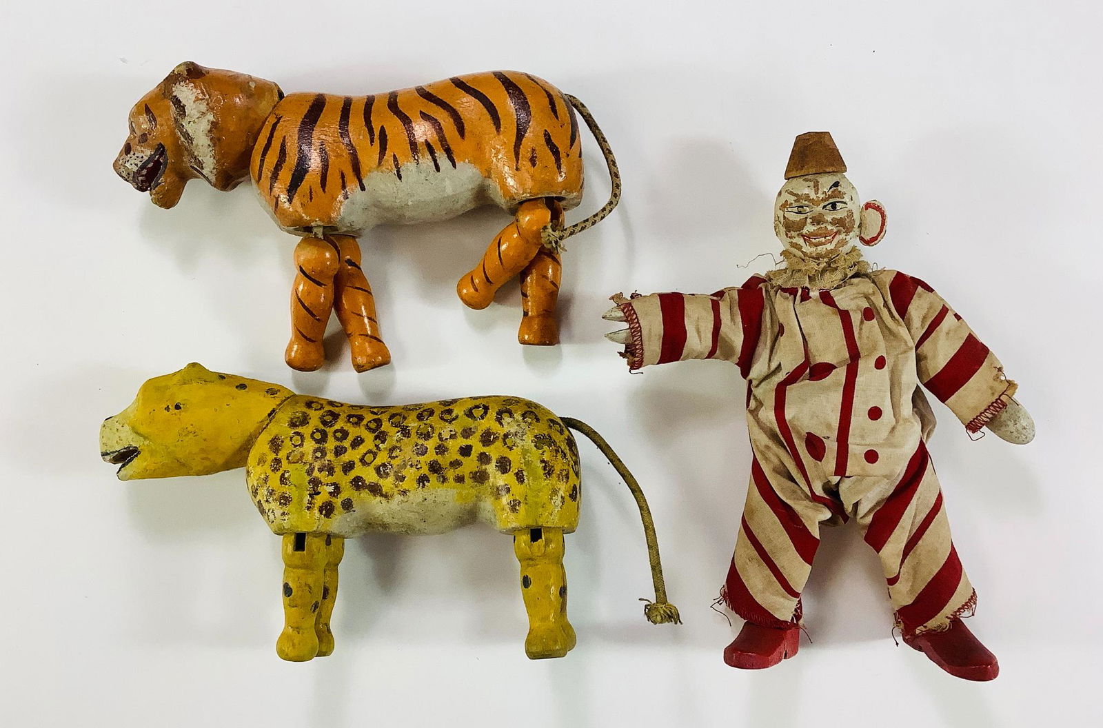 (3) Schoenhut Circus items. Includes Tiger, Leopard and (1 of 3)