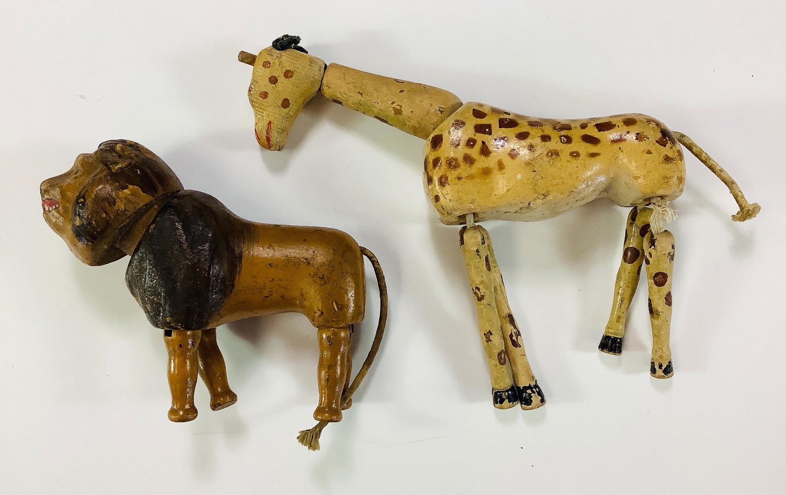 (2) Reduced size Schoenhut circus animals, Lion and (1 of 1)