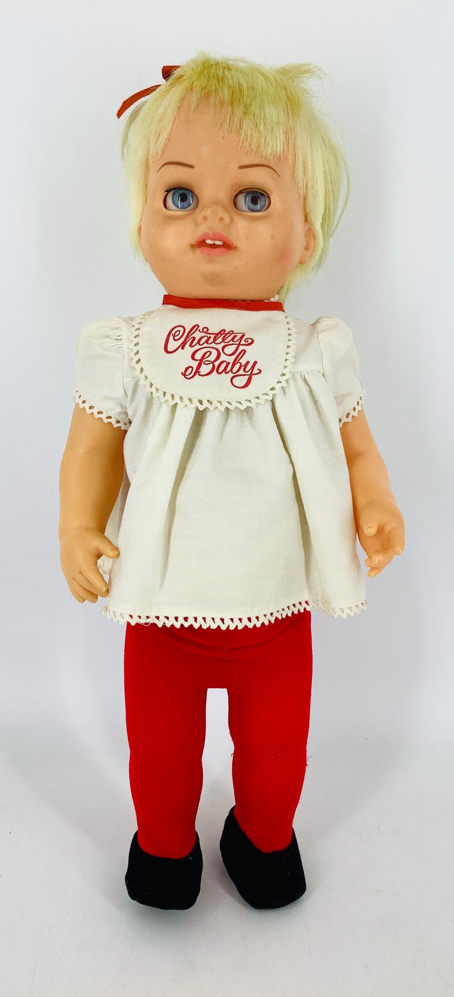 18" Composition Chatty Baby in played with condition. (1 of 2)