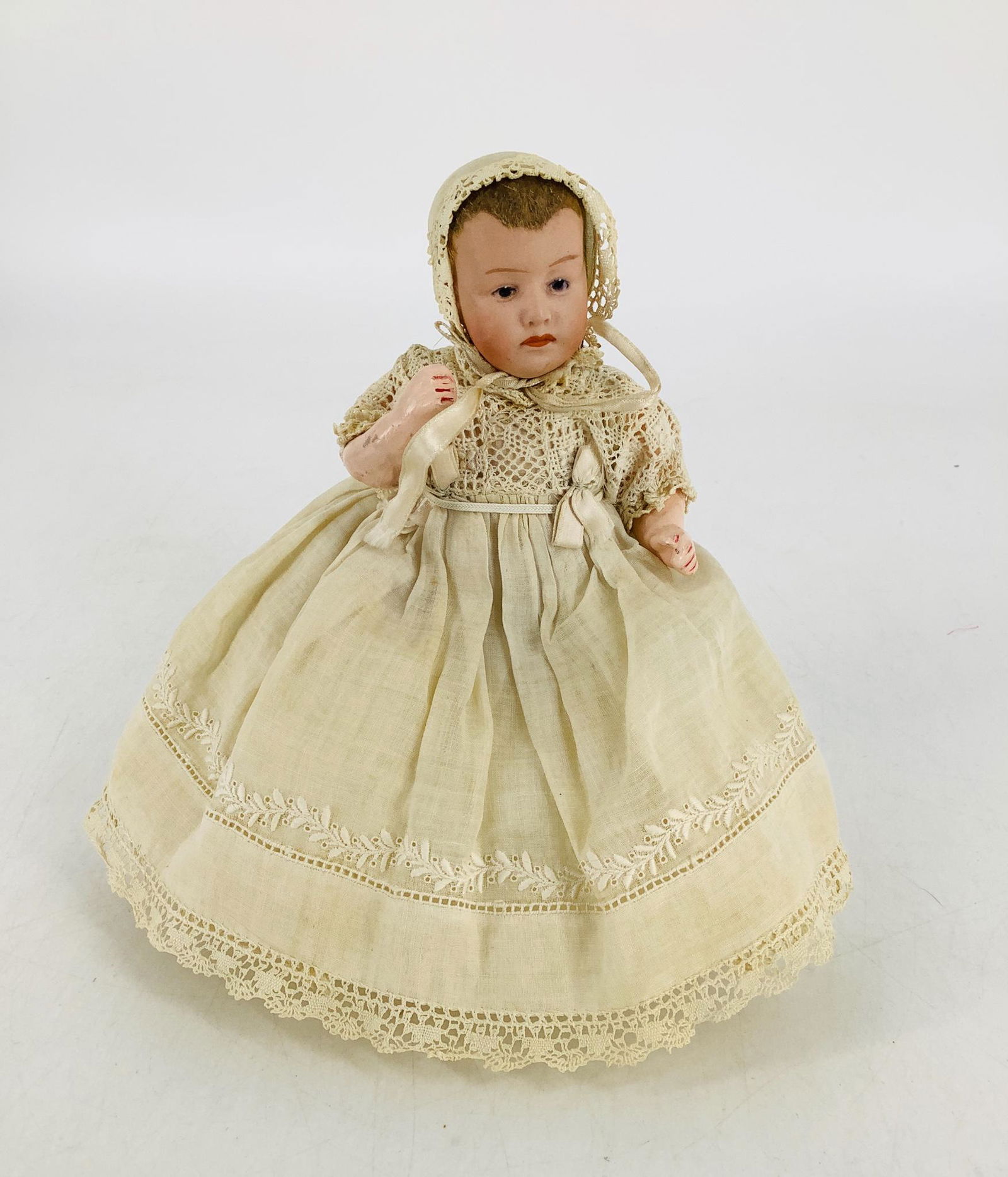 Gebruder Heubach bisque socket head baby. 6" doll with (1 of 1)