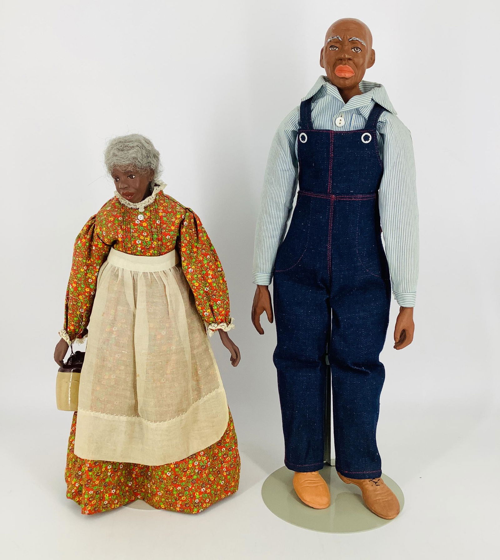 Pair African American dolls by NIADA artist Maggie Head (1 of 4)
