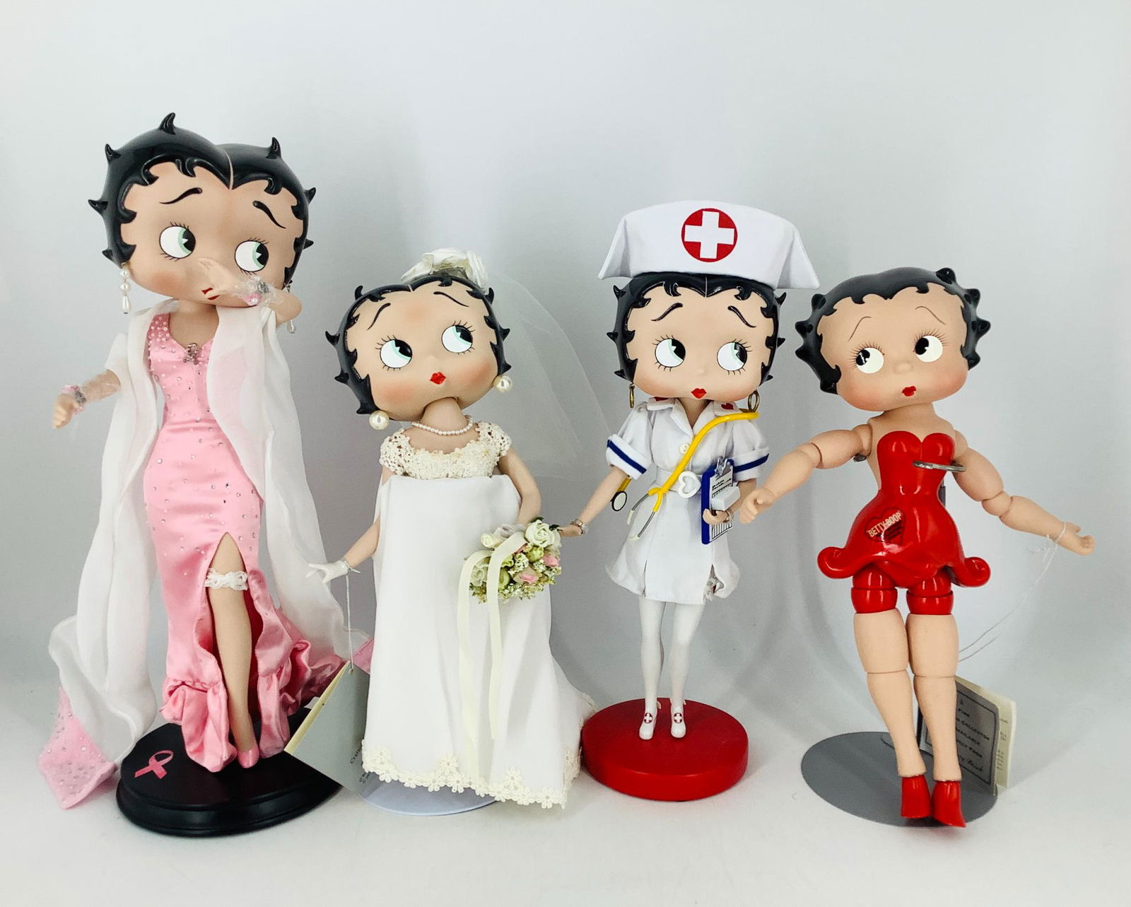 Lot (4) (2) Danbury Mint Betty-Boop china socket head (1 of 1)