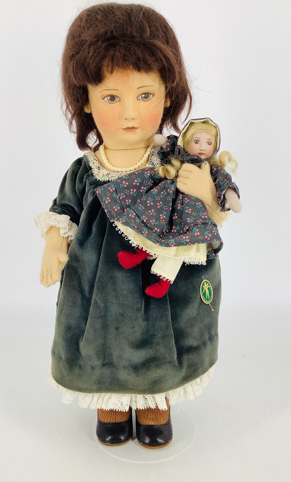 All felt artist doll "Rachel, Sunday Best" by R. John (1 of 3)