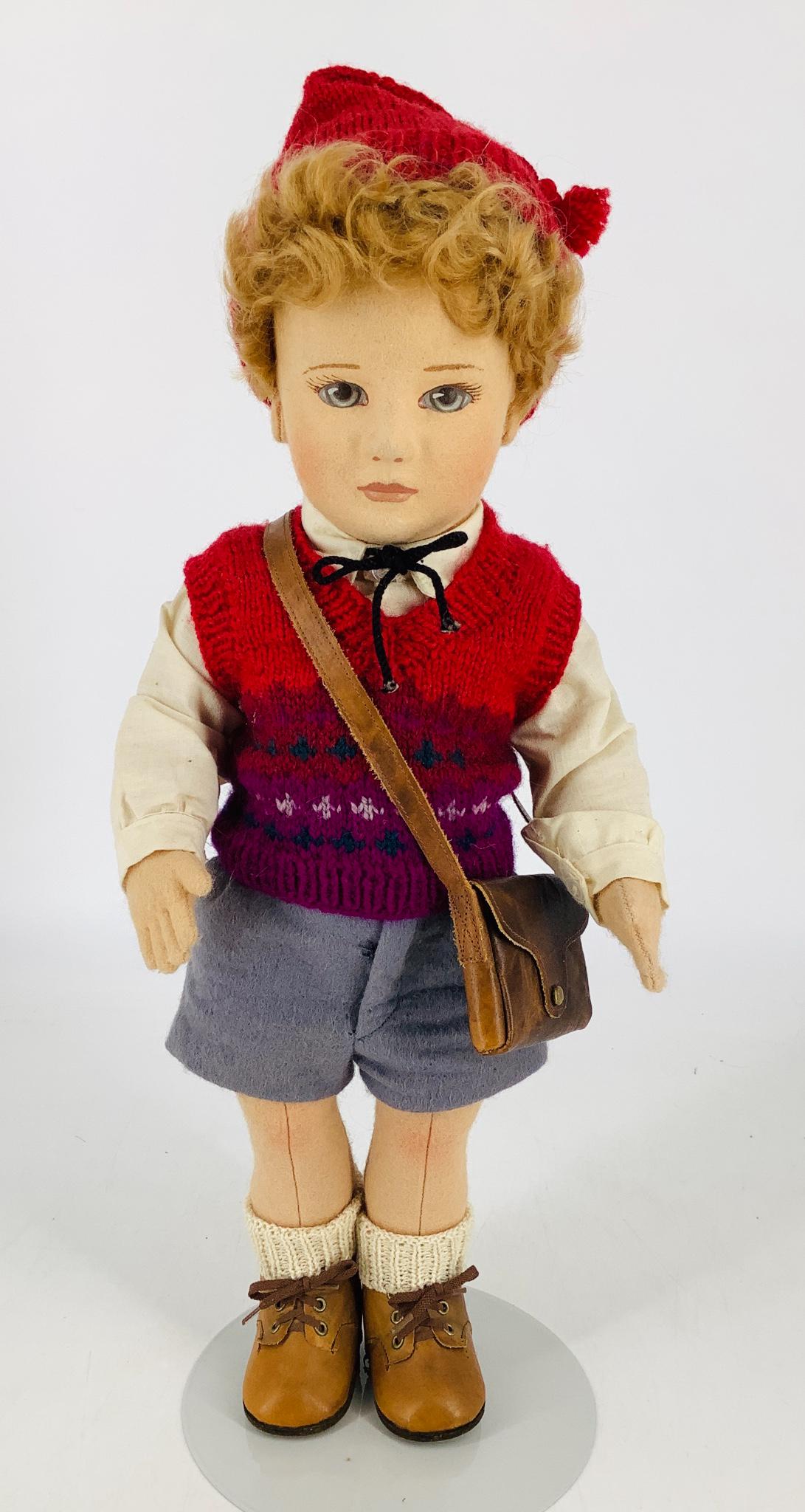 All felt artist doll "Scott" by R. John Wright. 17" (1 of 3)