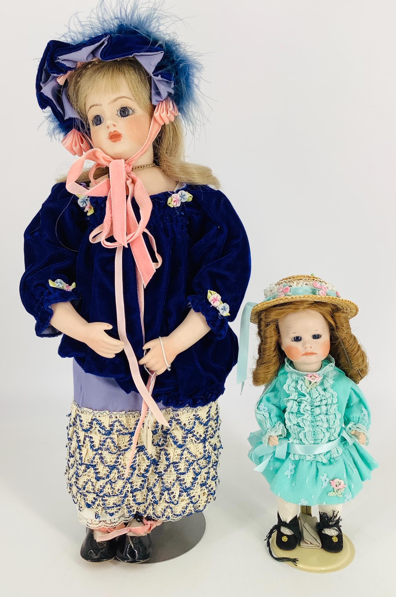 Lot (2) including 18" bisque shoulder head doll with (1 of 3)