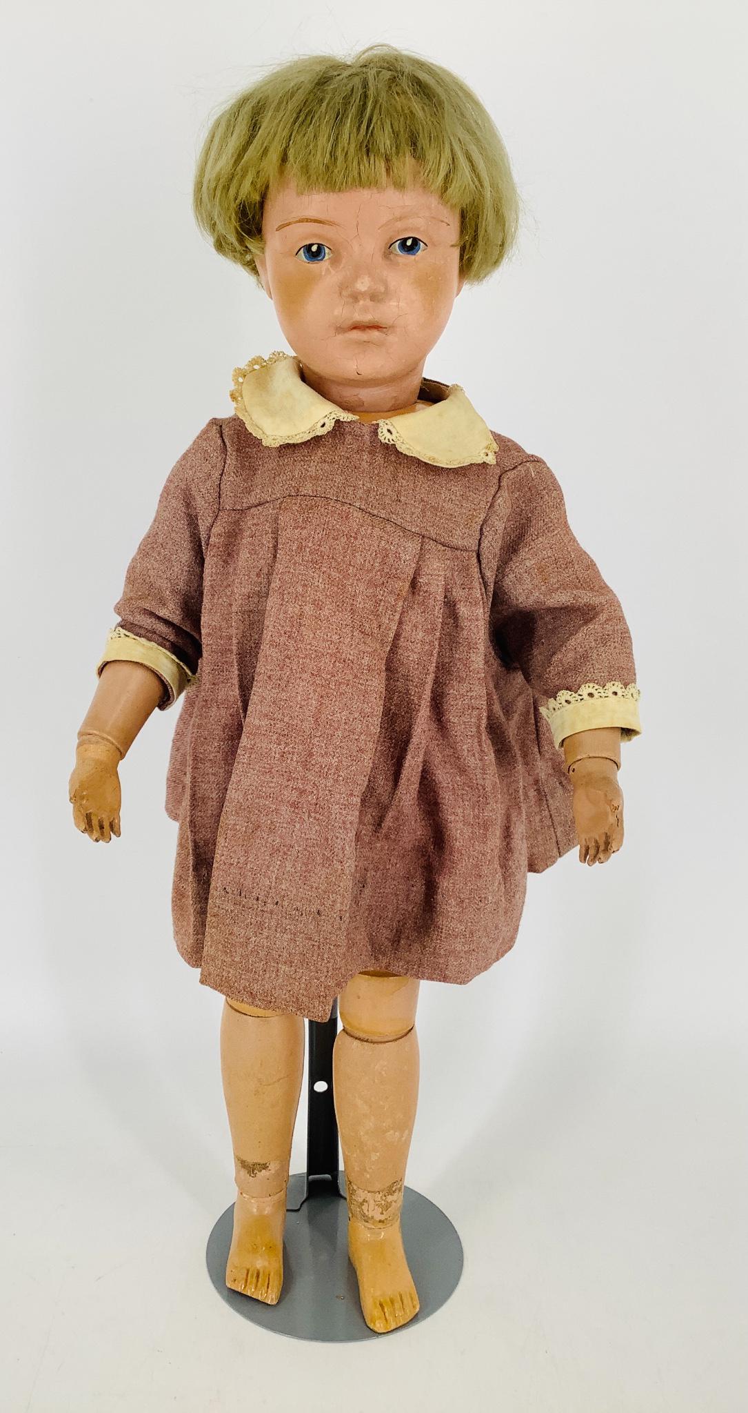 Schoenhut Character Girl. 19" doll with carved and (1 of 3)