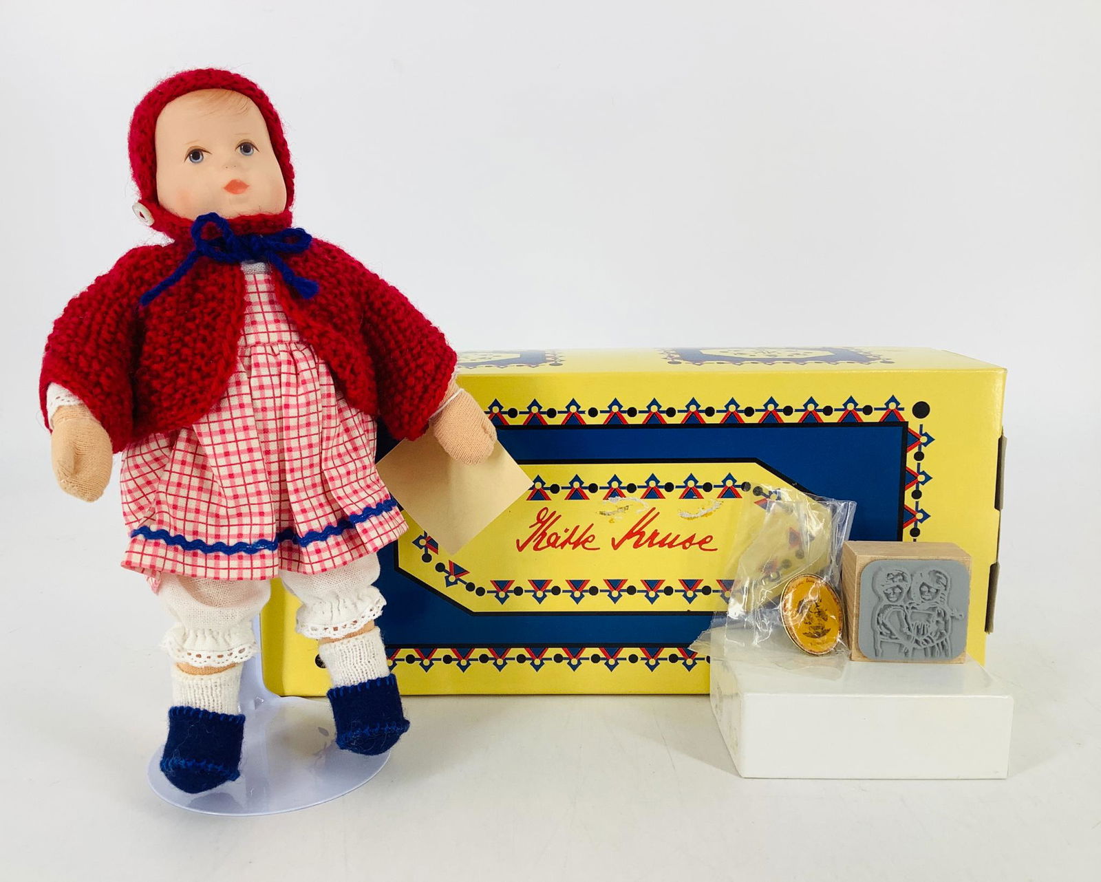 Kathe Kruse Bambino "Jane-On-The-Spot". Made for a: Kathe Kruse Bambino "Jane-On-The-Spot". Made for a special event as part of the 1998 UFDC National Convention in New Orleans, Bambino has a molded and painted papier mache head, on a cloth over wire b