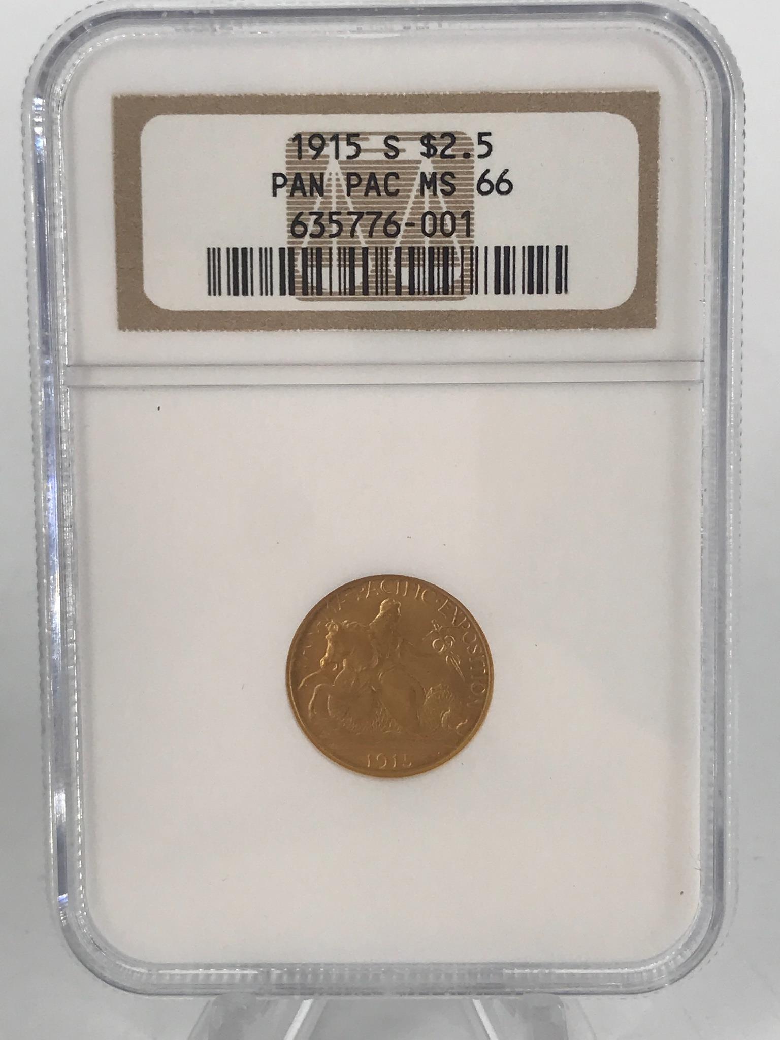 1915-S $2.50 Pan Pac U.S. Gold Coin (1 of 7)