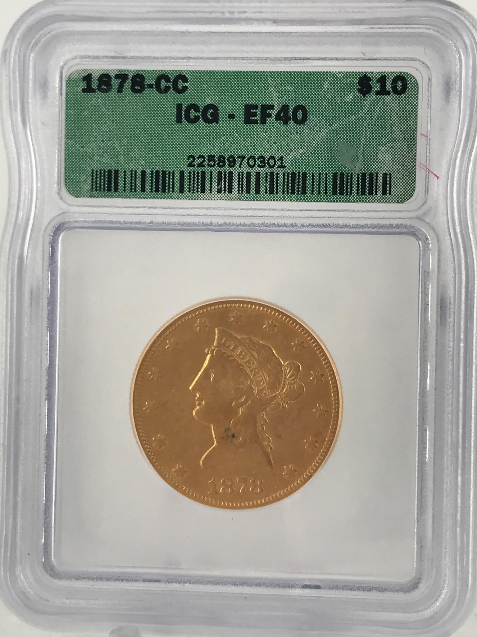 1878-CC Liberty/Coronet Head U.S. $10.00 Gold Eagle (1 of 6)